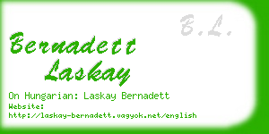 bernadett laskay business card